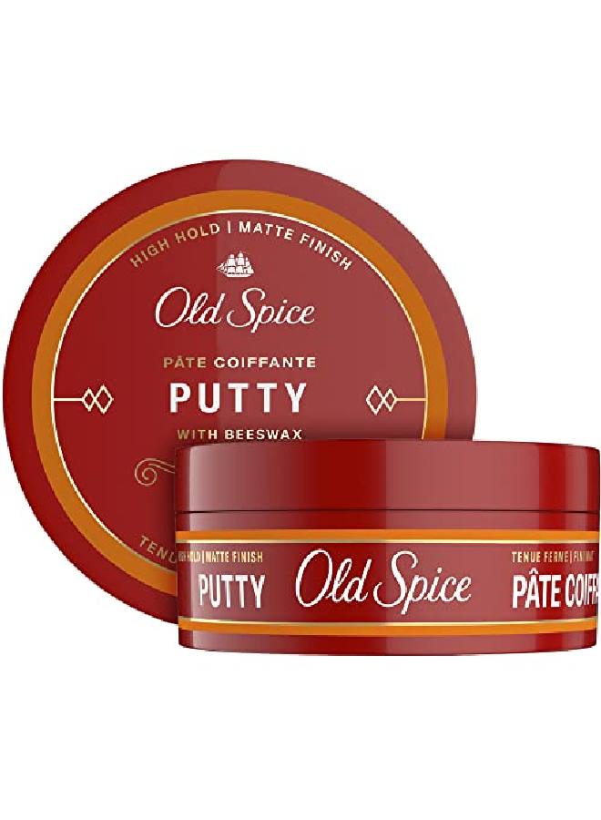 Hair Styling Putty For Men High Hold Matte Finish 2.22 Oz Each Twin Pack New Formula