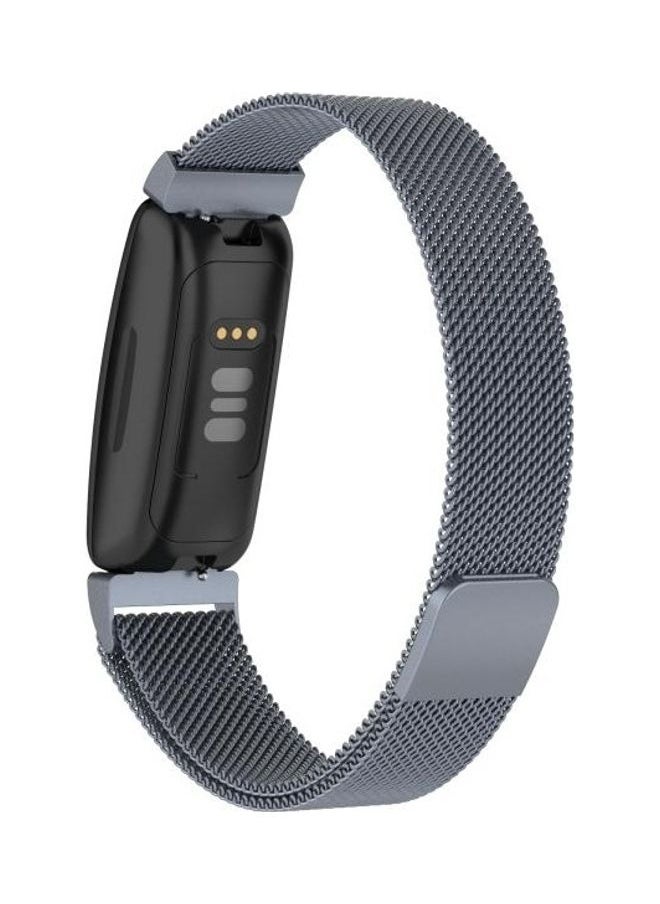 NIBEMINENT - Milanese Replacement Wrist Strap Watchband For Fitbit Inspire 2 Size:S Grey - Image 1