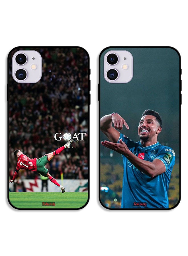Tolwak حالتان لأغطية حماية آيفون 12 من أبل رونالدو وسالم الدوسري - Image 1