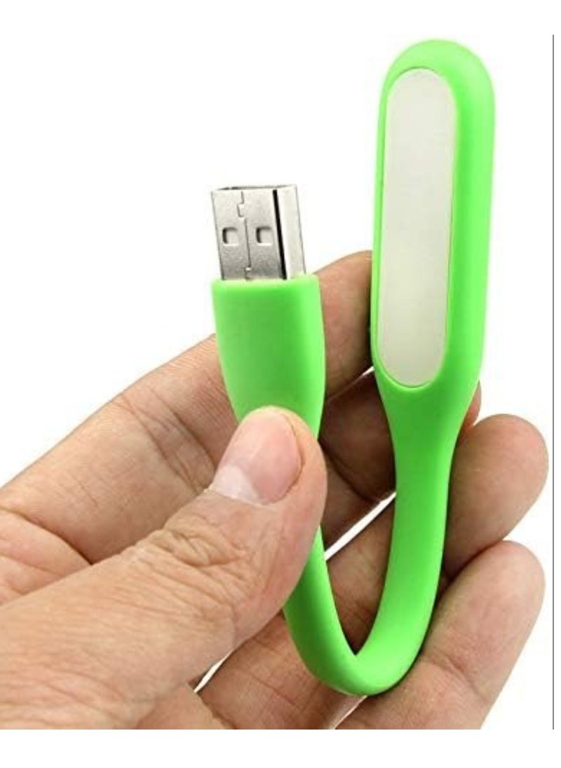 HuHa USB Flexible LED Desk Table PC Laptop Keyboard Reading Light Lamp (Green)  - Image 1