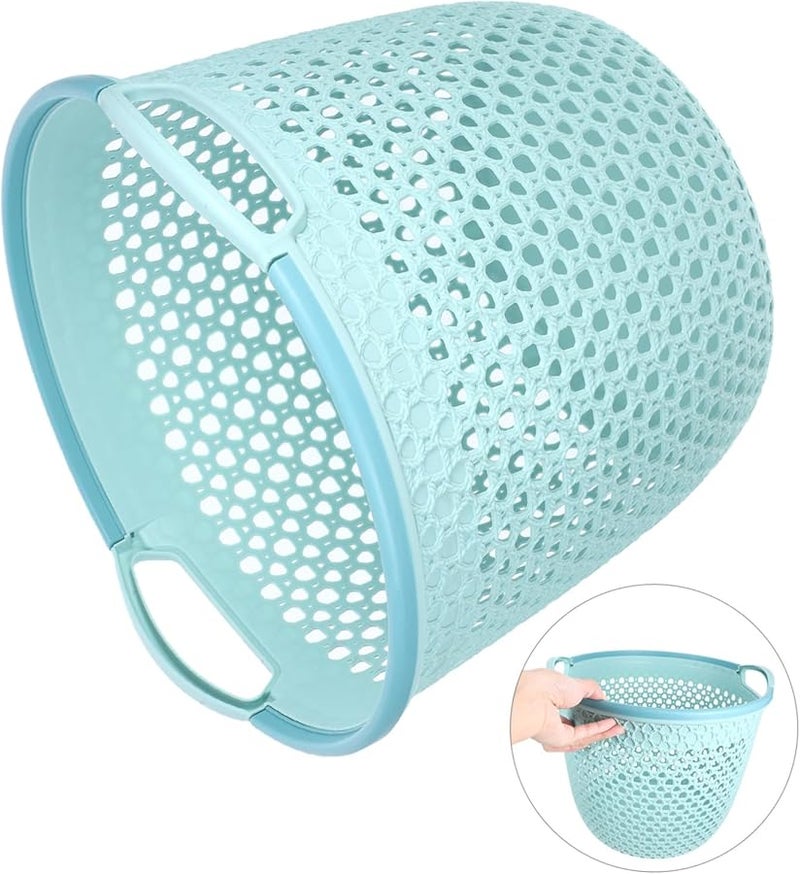 سلة غسيل كبيرة بمقبض بتصميم مجوف من مادة البولي بروبيلين سلة ملابس للحمام غرفة النوم المهجع منظم تخزين - Image 4