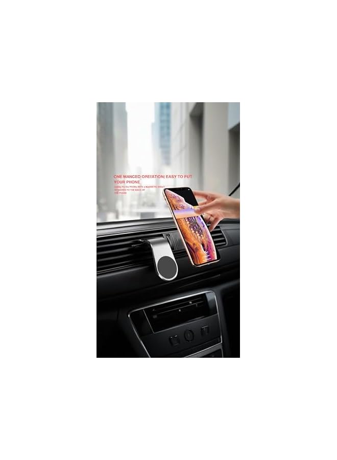 green tiger L-Type Universal Car Vent Magnetic Phone Holder - Silver, Adjustable & Secure Fit for All Smartphones, Easy Installation Without Blocking Airflow - Image 5
