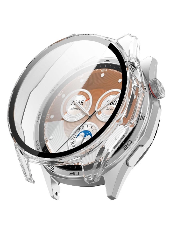 1Pcs For Huawei Watch GT6 46MM Smart Watch Case,Ultra-Thin Hard PC w/Glass Film Protective Cover,Case Cover for Huawei Watch GT6 46MM Accessories (Clear) - Image 1