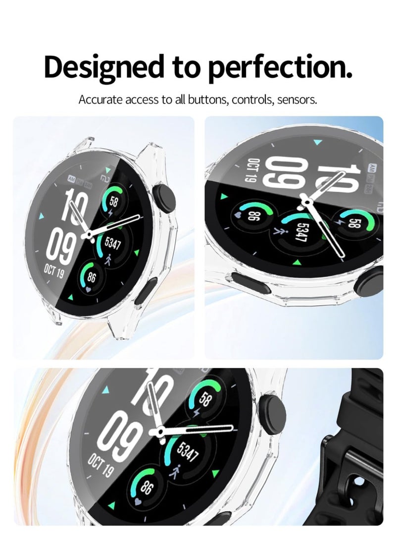 1Pcs For Huawei Watch GT6 46MM Smart Watch Case,Ultra-Thin Hard PC w/Glass Film Protective Cover,Case Cover for Huawei Watch GT6 46MM Accessories (Clear) - Image 3