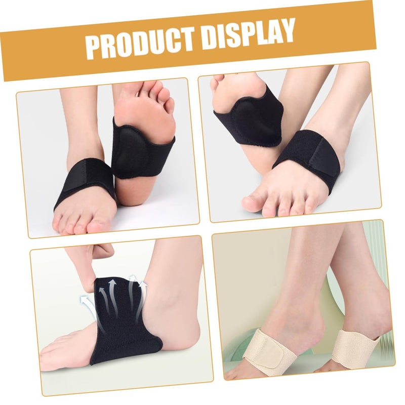 2 Pairs Arch Support Insoles With Gel Heel Cushion For High Arches Flat Feet Men Women - Image 4