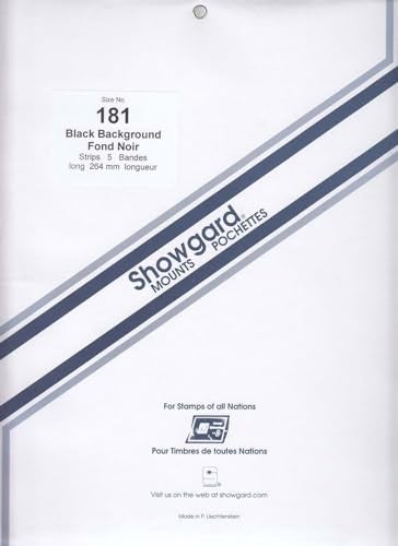 Showgard Strip Style Black Stamp Mounts Size 181 - Image 5