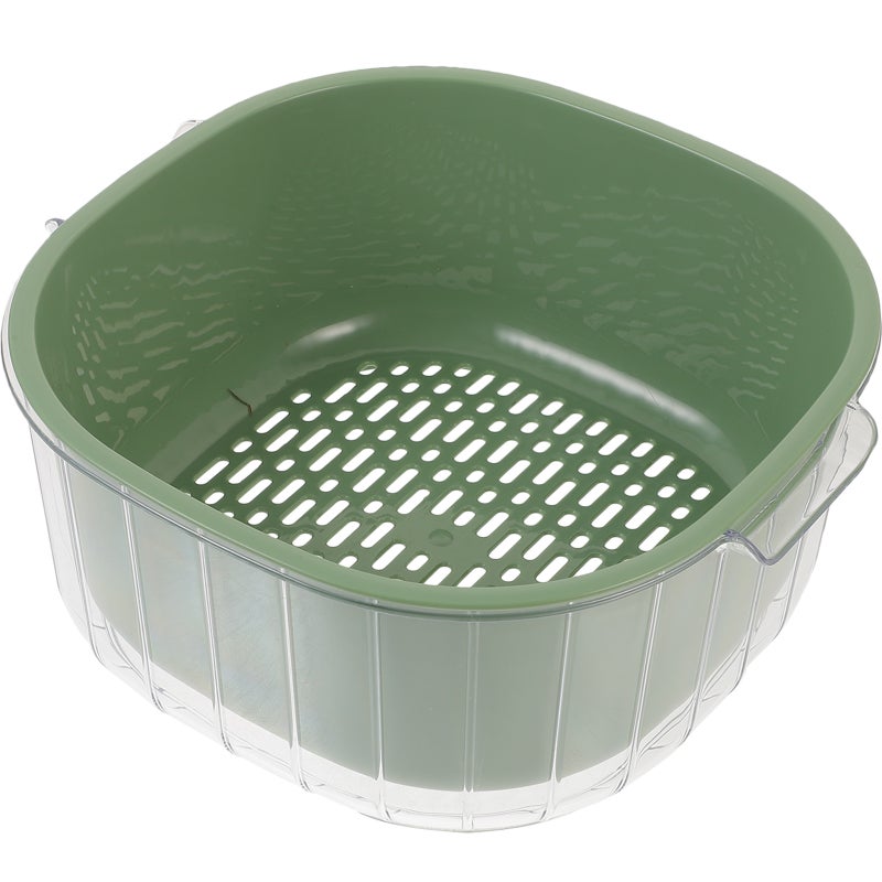 2pcs Vegetable Washing Basket Kitchen Draining Basket Double Layer Fruit Wash Basin - Image 3