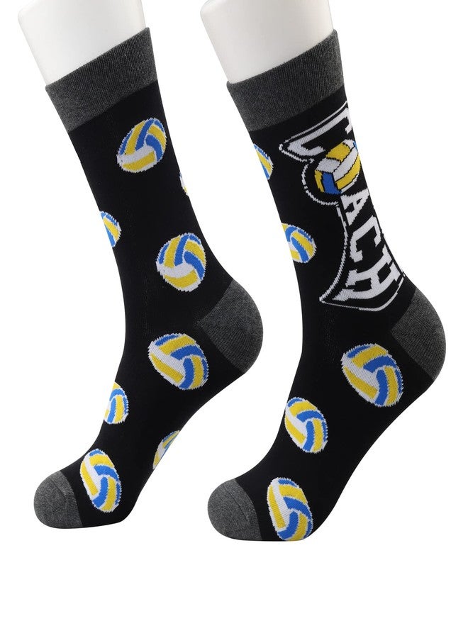 MBMSO Volleyball Coach Socks (2 Pair) - Novelty Volleyball Appreciation Gift - Image 1