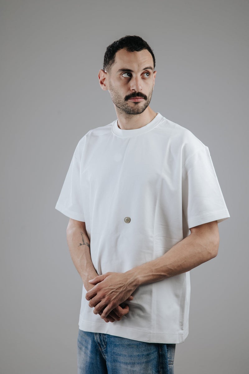 Snugface The Button Oversized Men's T-Shirts - Image 1