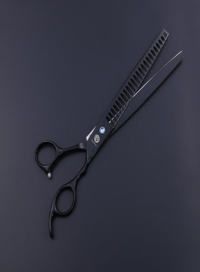 Purple Dragon 8.0 inch Professional Dog Grooming Hair Cutting Scissor &Curved Scissor&Chunker Shear Kit with Bag - for Pet Groomer or Family DIY Pet Use - Image 5