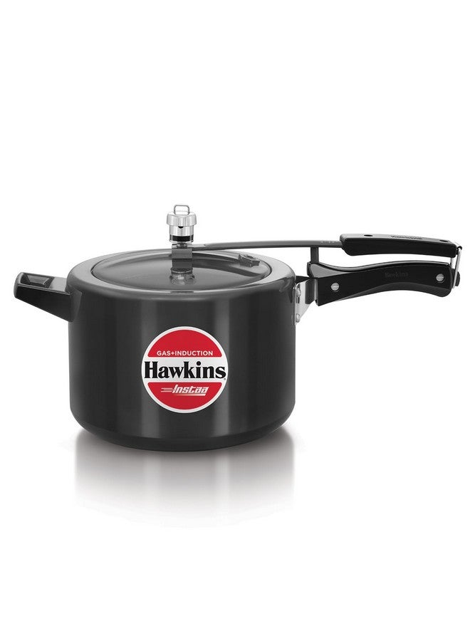 Hawkins 5 Litre Instaa Pressure Cooker, Induction Inner Lid Cooker, Tall Body Hard Anodised Cooker, Best Black Cooker, Black (Iih50) - Image 1