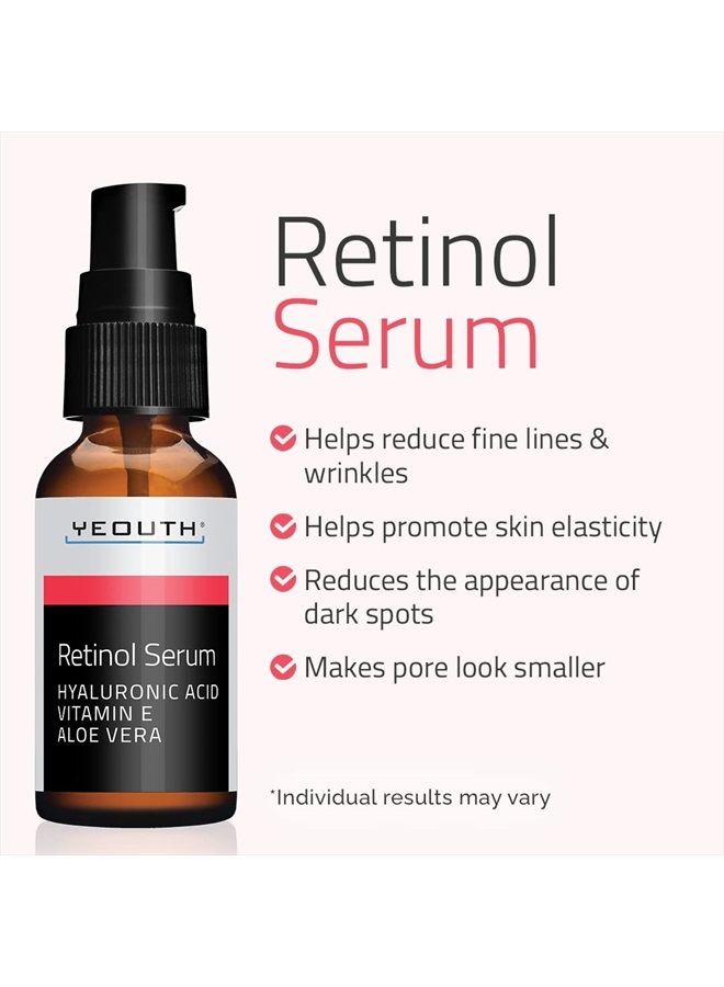 Yeouth Retinol Serum for Face with Hyaluronic Acid, Hydrating Night Serum for Face, Retinol for Acne, Wrinkle & Dark Spots, Anti Aging Serum, Retinol for Face, Skin Care Face Serum for Men & Women by YEOUTH - Image 5