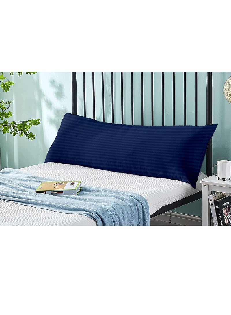 DubaiGallery Long Body Pillow 1pc, Fabric: 100% Polyester 85 GSM Microfiber 1 cm Stripe Super Soft, Filling: 1300 gm Hollow Fiber Comfort, Breathable & Ultra Soft , Size: 45 x 120 cm  - Image 2