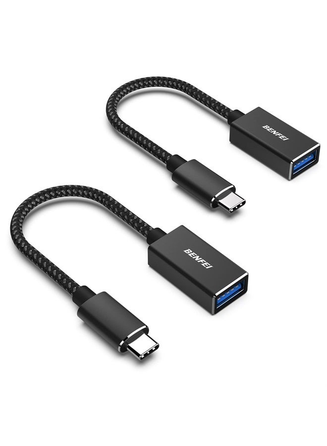Benfei محول USB C إلى USB 3.0، عبوة 2 محول USB C إلى A ذكر إلى أنثى متوافق مع MacBook 2022 2021 2020، Samsung Galaxy Note 20، Galaxy S20 S21، Google Pixel، Nexus، والمزيد - Image 1