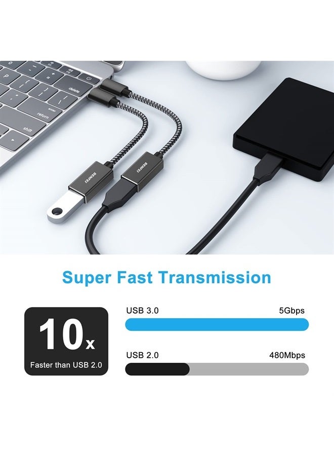 Benfei محول USB C إلى USB 3.0، عبوة 2 محول USB C إلى A ذكر إلى أنثى متوافق مع MacBook 2022 2021 2020، Samsung Galaxy Note 20، Galaxy S20 S21، Google Pixel، Nexus، والمزيد - Image 2