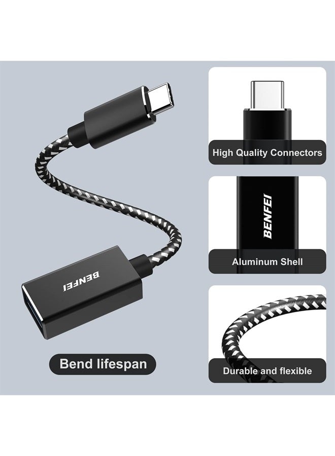 Benfei محول USB C إلى USB 3.0، عبوة 2 محول USB C إلى A ذكر إلى أنثى متوافق مع MacBook 2022 2021 2020، Samsung Galaxy Note 20، Galaxy S20 S21، Google Pixel، Nexus، والمزيد - Image 4