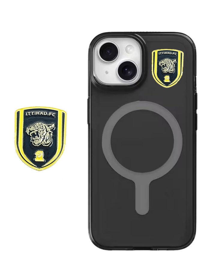 Union Club Sticker Metal Phone Sticker, Etihad Logo Design - Yellow and Black  - Image 2
