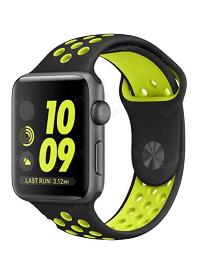 NIBEMINENT Replacement Band For Apple Watch Series 3/2/1 Green/Black - Image 2