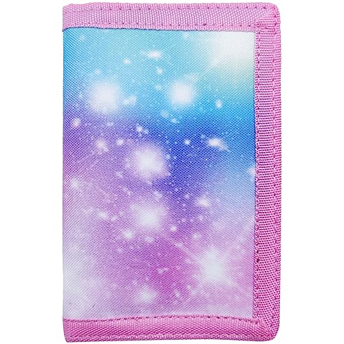 AI-DEE RFID Trifold Canvas Outdoor Sports Wallet for Kids - Front Pocket Wallet with Magic Sticker (Digital Pattern E) - Image 1