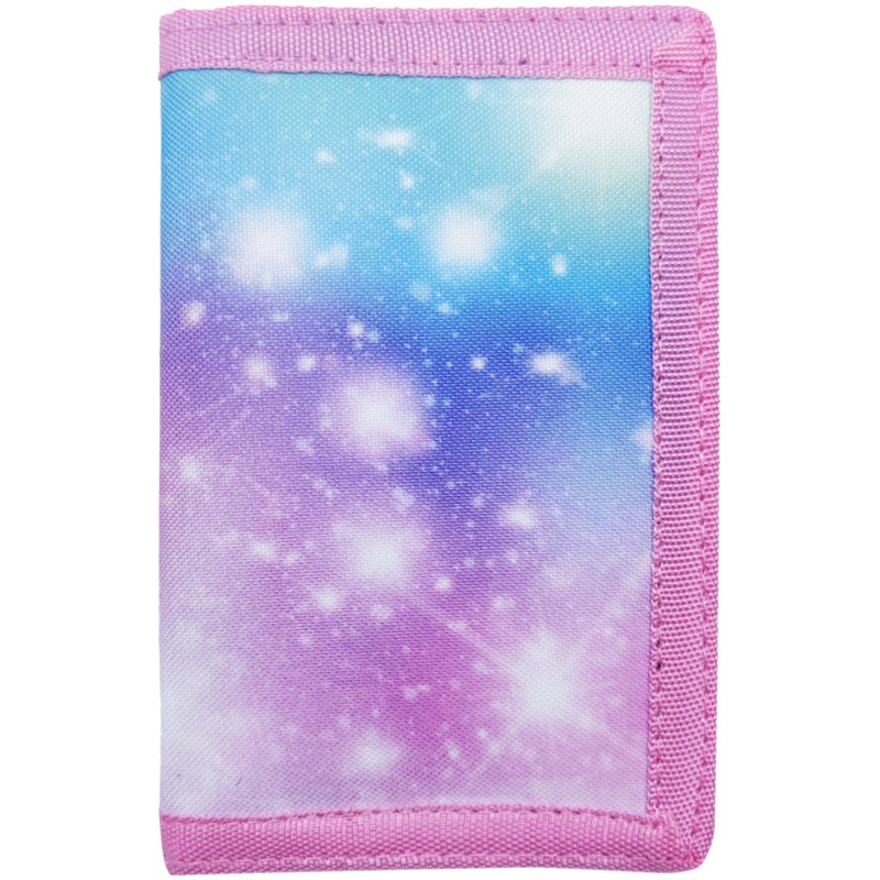 AI-DEE RFID Trifold Canvas Outdoor Sports Wallet for Kids - Front Pocket Wallet with Magic Sticker (Digital Pattern E) - Image 3