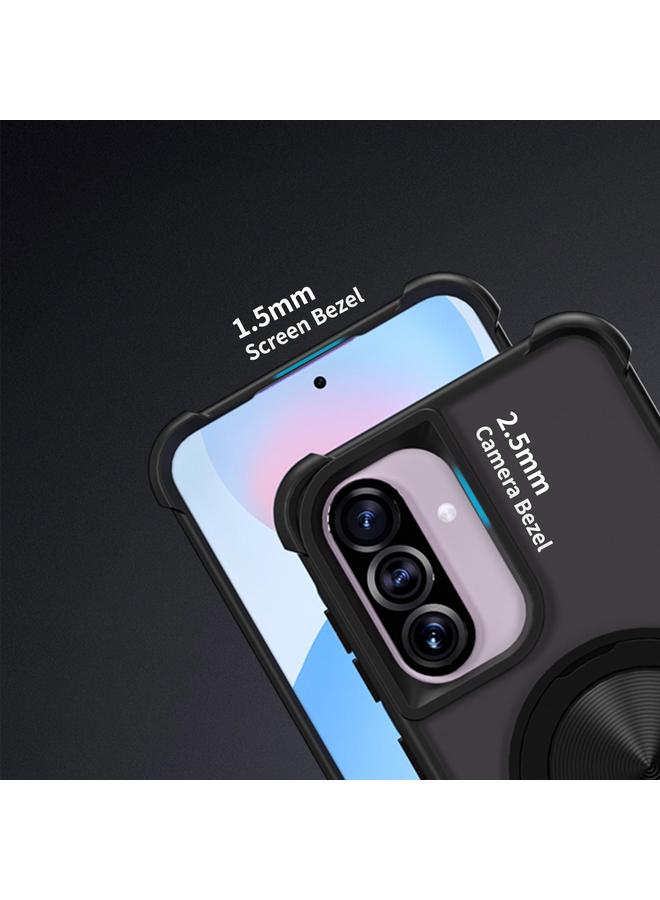 اس-توب جراب لهاتف Samsung Galaxy A56 5G CD Texture دوار 360 درجة مع حامل MagSafe - Image 4