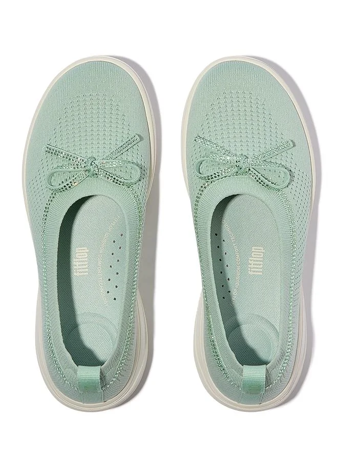 Fitflop SUPER-Q BOW CRYSTAL-TRIM KNIT  BALLET FLATS