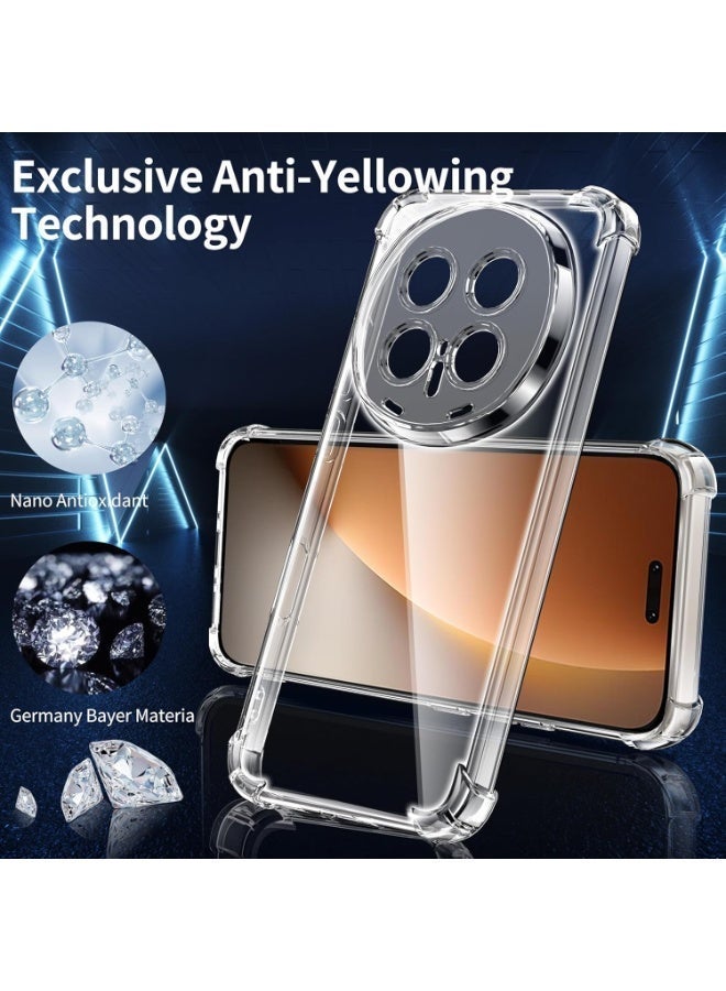 Case for Honor Magic 8 Pro, Ultra Slim Crystal Clear Anti-Scratch Bumper Cover Flexible Soft TPU Anti-Fall Reinforced Corner Shockproof Transparent Phone Case for Honor Magic8 Pro - Image 2