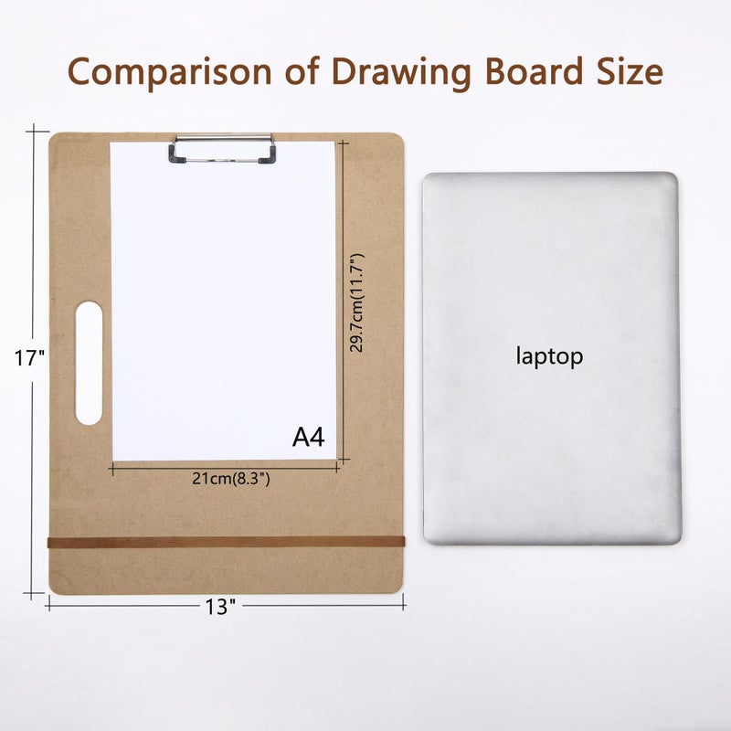 TX liteart 13" x 17" Artist Sketch Board with Handle - Portable Clipboard for Painting and Drawing, Art Supplies for Adults by TX Liteart - Image 2