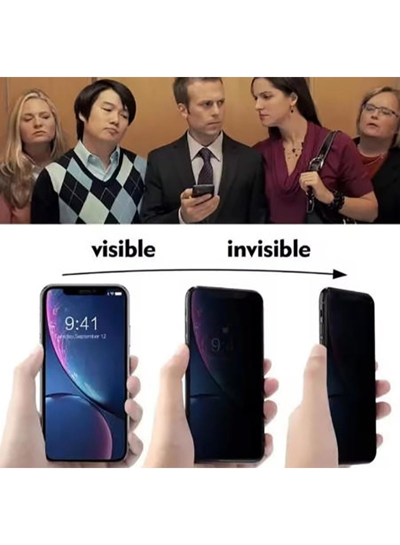 QIRG For Vivo X300 Pro Privacy Screen Protector Tempered Glass , Scratch-Resistant, Anti Spy,Privacy Protector for Vivo X300 Pro （Black，1 Pack） - Image 2