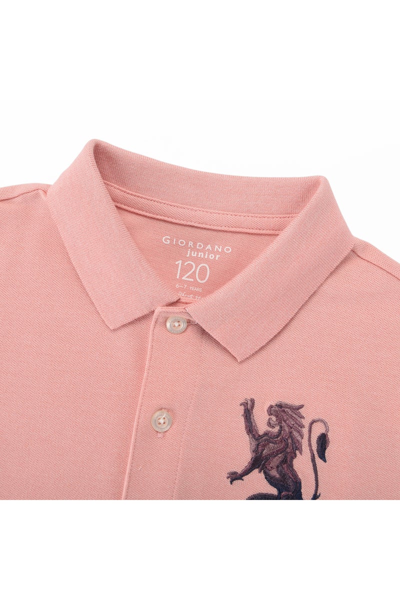 GIORDANO Junior's Pink Lion Polo for Boys - Image 3