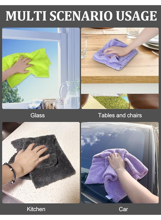KASTWAVE Microfiber Cleaning Cloth For Car, 6 Pack 16In*16In Ultra Absorbent Car Drying, Polishing, Buffing & Interior Detailing Towel, Lint Free, Solid Color, Machine Washable - Image 3