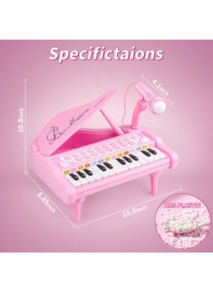 TOY GARDEN Toddler Piano Toy Keyboard Pink – 24-Key Multifunctional Toy Piano for Girls | Birthday Gift for 1-4 Year Old Kids  - Image 5