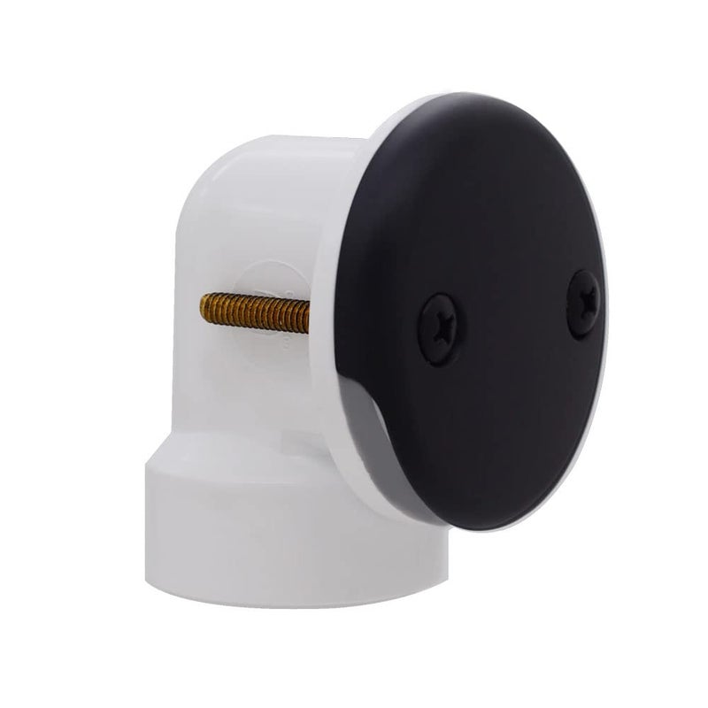 Westbrass Westbrass 593244-62 White 1-1/2" Tubular Tip Toe Bath Waste Drain Kit, Matte Black, 1 Pack  - Image 3