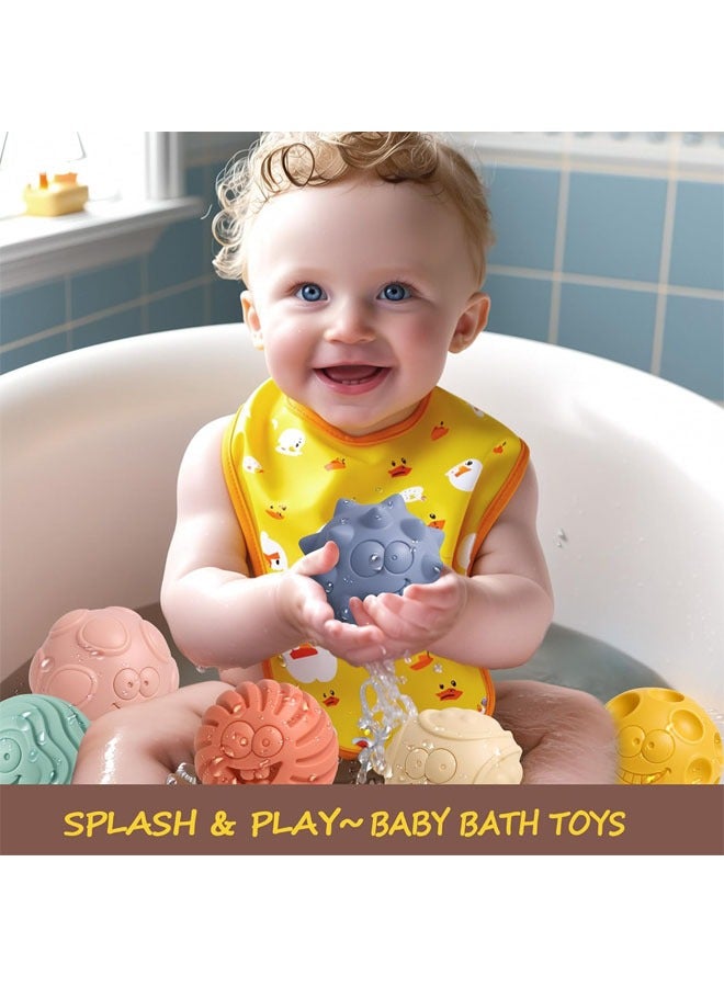 Montessori Toys , Sensory Balls Toys with 6 Pcs Set,Soft Ball for 3 to 12 Month Baby for Brain Development Soft Silicone Rubber - Image 4