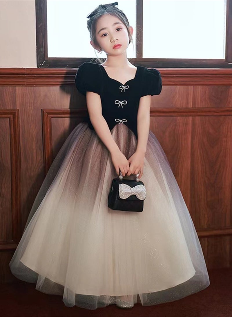 Girls Birthday Party Princess Dress Piano Performance Dress Costume - Image 4