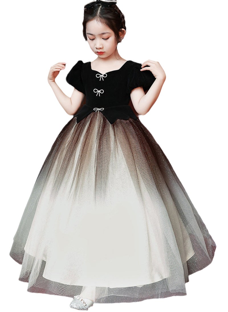 Girls Birthday Party Princess Dress Piano Performance Dress Costume - Image 1