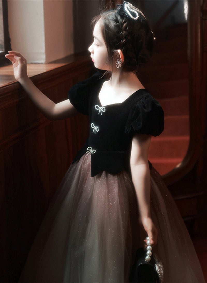 Girls Birthday Party Princess Dress Piano Performance Dress Costume - Image 3