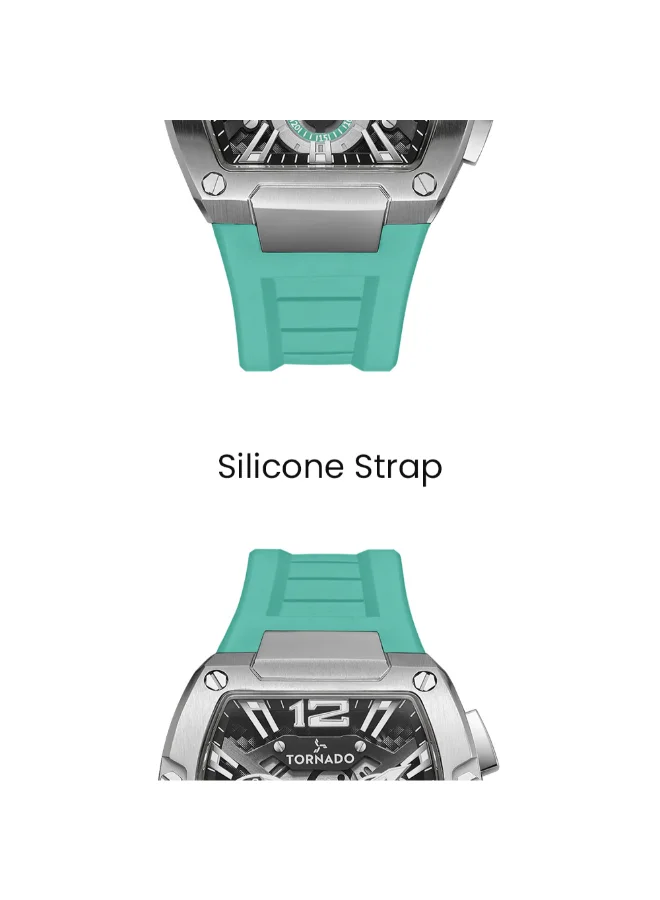 TORNADO Men's Silicone Analog Watch T23105-SSHB - 43 mm