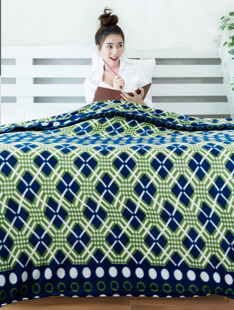 CHANDRAVATI Single Bed ||60x90||Fleece|| Quilt Cover/Duvet Cover/Rajai Cover/Blanket Cover for Winters (CC-Blue, 60x90) - Image 3