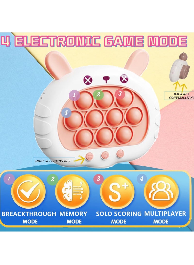 Excefore Creative Stress Relief Toys,Breakthrough Puzzle Pop Button Gopher Game Machine - Fun Fidget Toy for Kids & Adults ,Party Favor Gift (Pink Rabbit) - Image 3