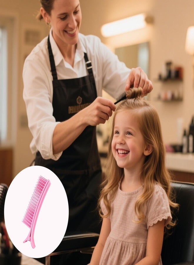 XLANMAY 6pcs Grip Clips for Hair Sectioning Hair Clip for Styling Sectioning Combs Clips for Woman Man Hair Coloring Styling Cutting Sectioning DIY (Pink,3large+3small) - Image 5
