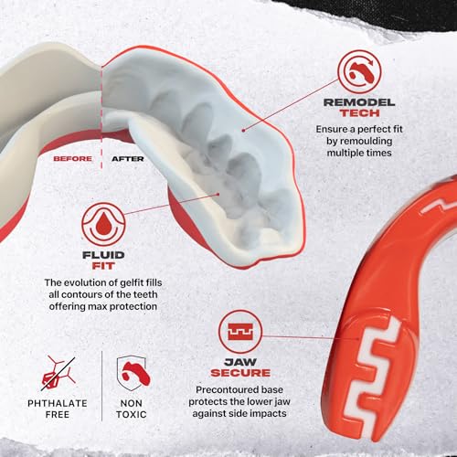 SafeJawz Sports Mouthguard, Dual Layer Premium Mouth Guard with Case for Basketball, Lacrosse, Football, Martial Arts, Hockey, Wrestling, Ice Hockey and All Contact Sports - Image 3