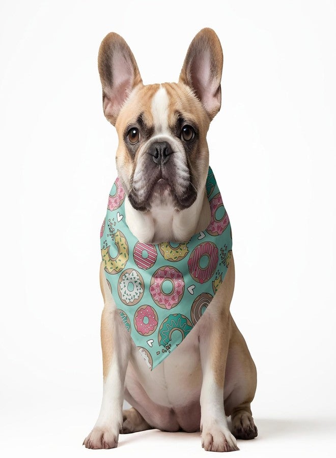 W Brings XL Dog Bandana for Dogs | This Stunning Gorgeous Design Dog Bandana Scarf is Perfect Styling Accessory for Extra Large Dogs. (XL (Extra Large), Teal Donuts) - Image 4