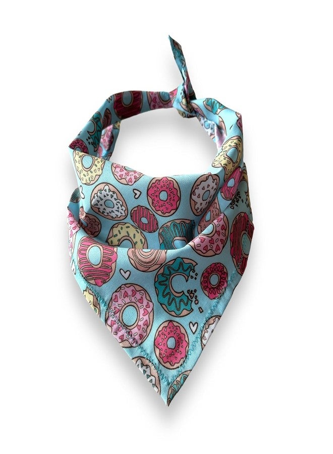 W Brings XL Dog Bandana for Dogs | This Stunning Gorgeous Design Dog Bandana Scarf is Perfect Styling Accessory for Extra Large Dogs. (XL (Extra Large), Teal Donuts) - Image 2