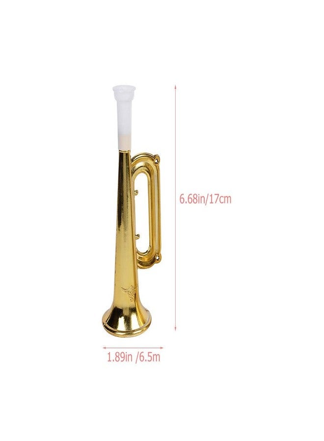 JECOMPRIS 10Pcs ABS Sports Cheerleading Horns: Golden Stadium Noise Makers - Football & Baseball Cheer Props (6.6x1.8in) - Image 2