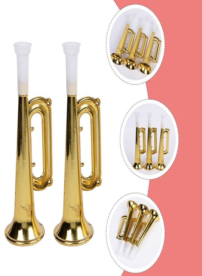 JECOMPRIS 10Pcs ABS Sports Cheerleading Horns: Golden Stadium Noise Makers - Football & Baseball Cheer Props (6.6x1.8in) - Image 4