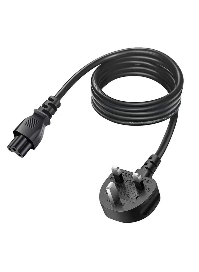 1.5M Laptop Power Cable UK Plug to C5 3 pin Laptop Power lead - Image 3