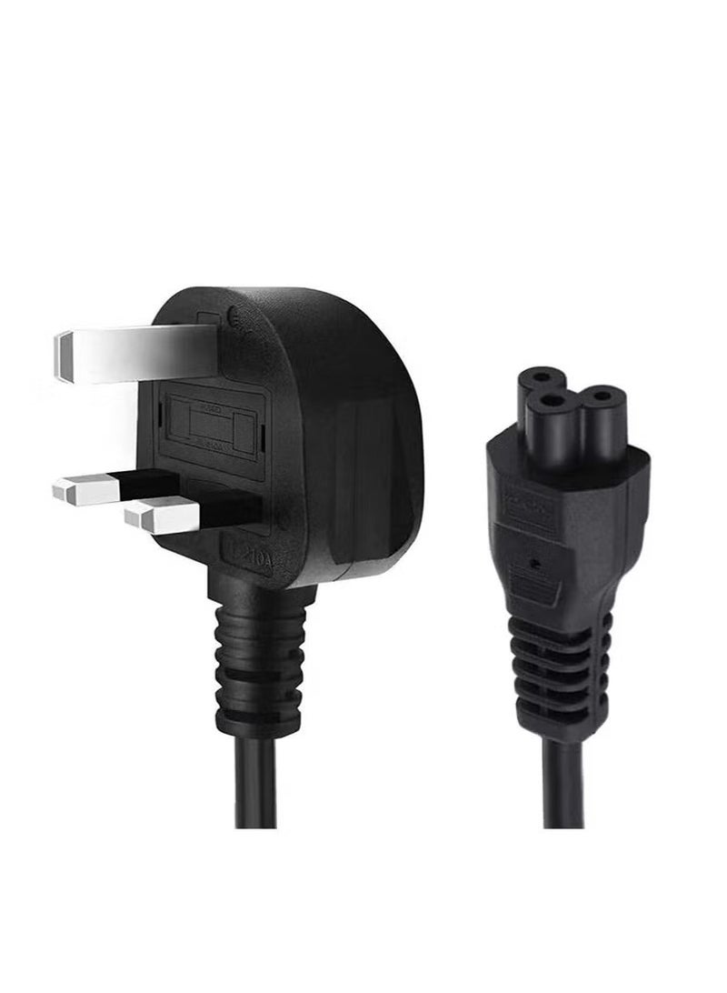 1.5M Laptop Power Cable UK Plug to C5 3 pin Laptop Power lead - Image 1