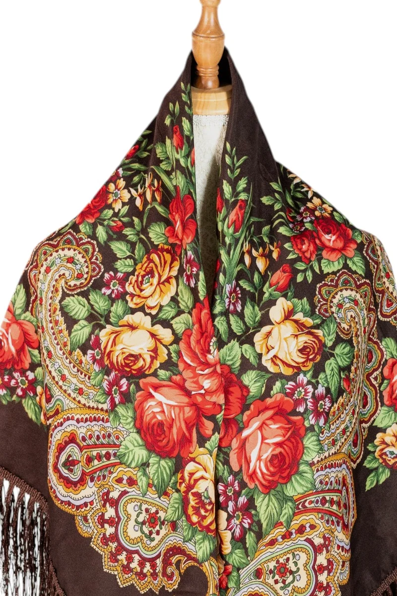 دىدانيالا Noyabrina Women's Eastern European Cotton Tassel Shawl
