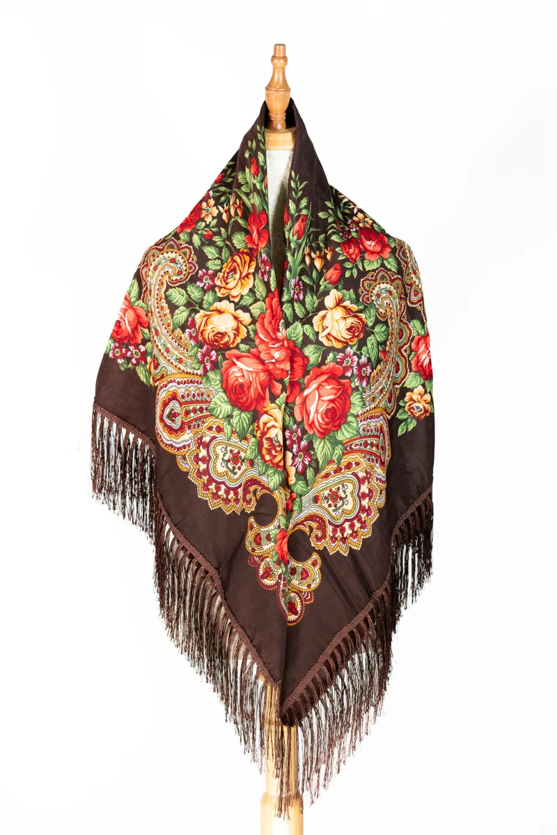 دىدانيالا Noyabrina Women's Eastern European Cotton Tassel Shawl